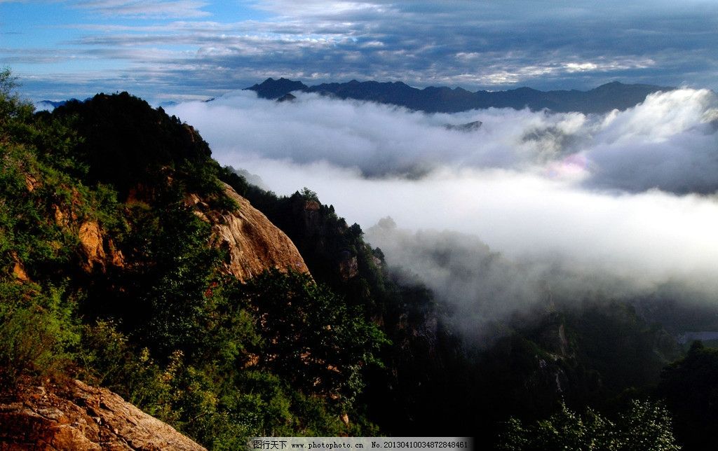 云梦仙境图片,云海 高山 山中 清晨 云层 自然风