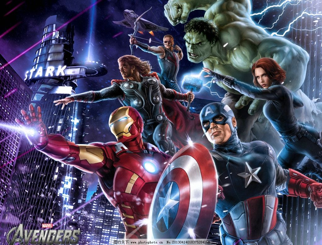 复仇者联盟画画人物