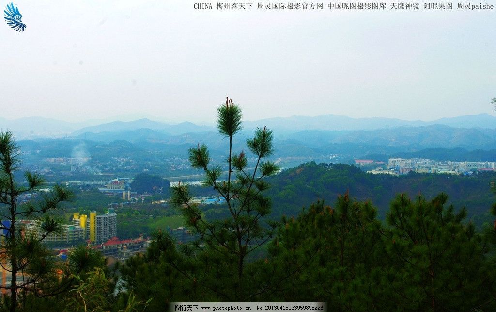 梅县客天下山水远眺图片