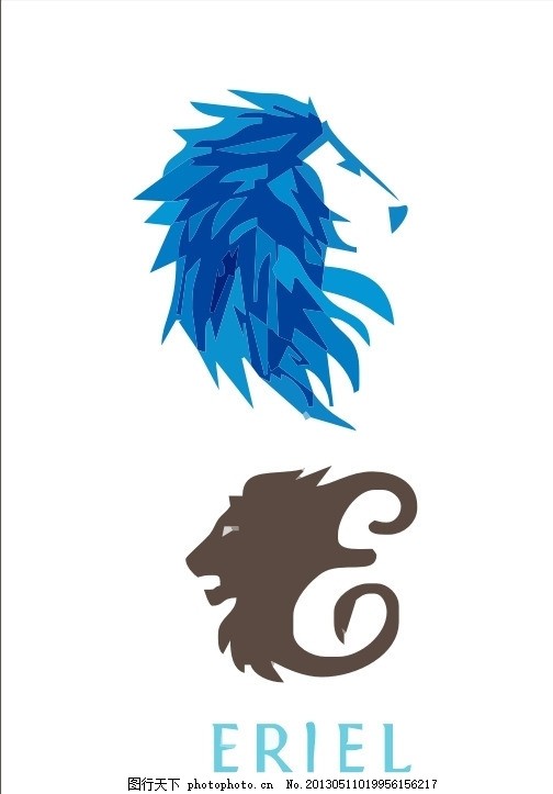 狮子logo,外国 国外 西方 欧美 西式 欧式 简洁-图
