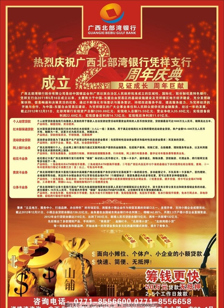 北部湾银行微贷DM 金融 北部湾微贷 两周年 庆典 贷款 广西北部湾银行