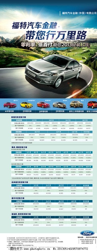 福特金融易拉宝 翼虎 翼博 矢量