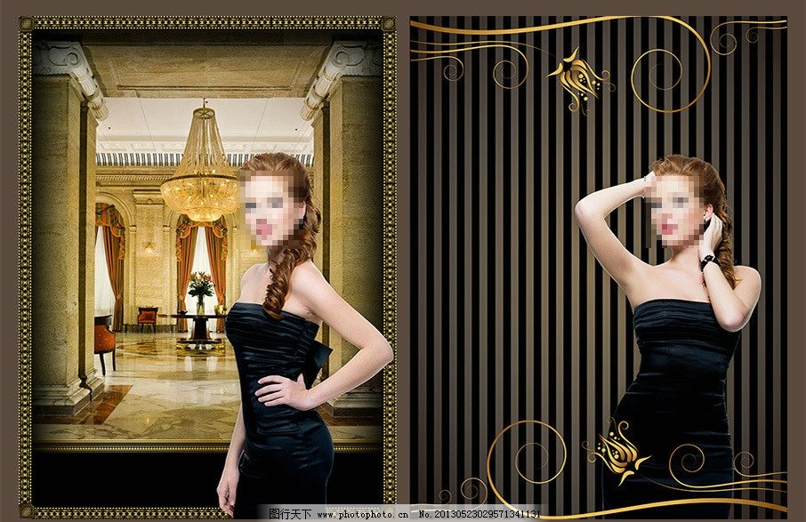 地产古典美女 古典美女 金色美女 地产主题画 地产广告模板 地产专题画 楼盘广告模板 地产海报 PSD房地产广告 房地产广告 欧式建筑 欧式古典装潢 欧式大厅 欧式风格 水晶吊灯 金色花边 黑裙美女 金色画框 金色边框 广告设计模板 源文件 300DPI PSD