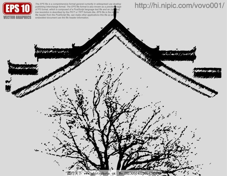 中国徽派建筑 简笔画速写|速写---徽派建筑_中国
