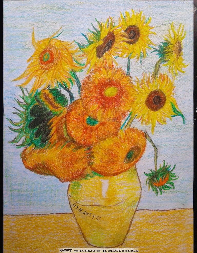 蜡笔画涂鸦|梵高,星夜图片素材下载,星夜,后印象派,绘画,油画棒,蜡笔画,涂鸦,美术