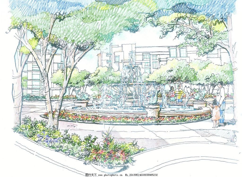 喷泉效果图图片