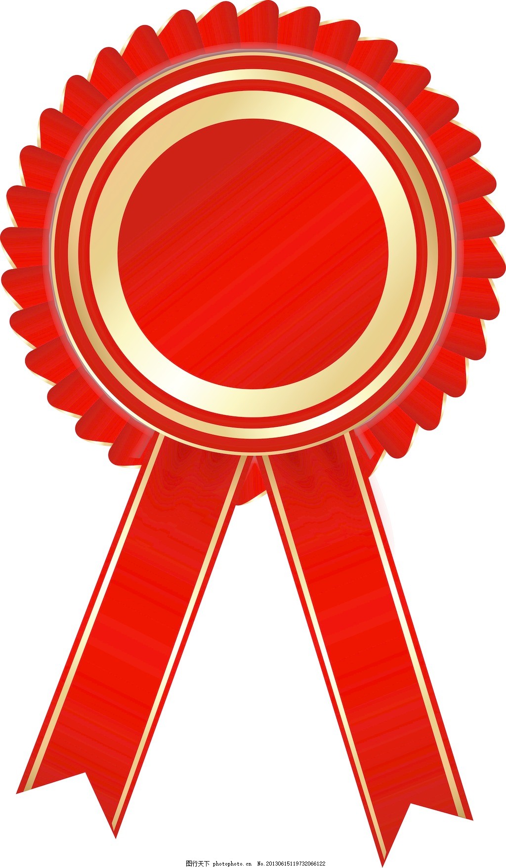 金色的缎带徽章