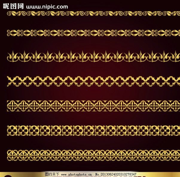 欧式花纹花边 金色 花纹 花边 角花 欧式 古典 传统 底纹 边框 时尚