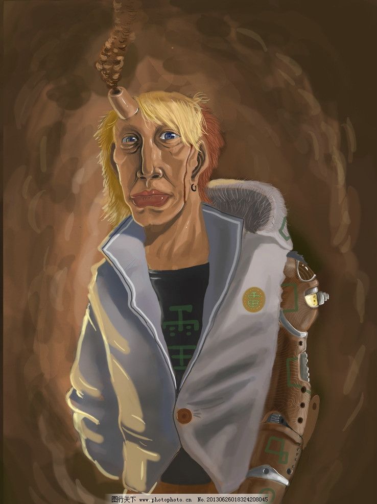 冒浓烟的独角大仙图片