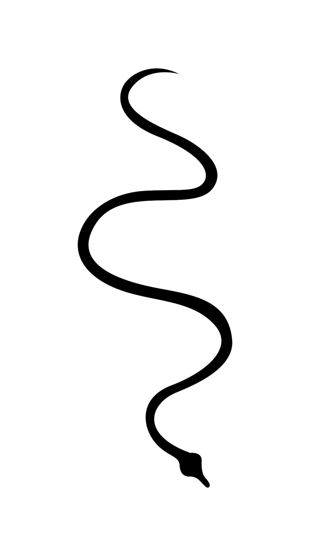 爬行的蛇的剪影矢量,白色-图行天下图库