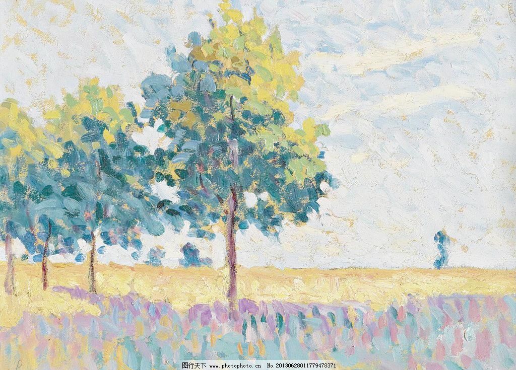 田园油画图片