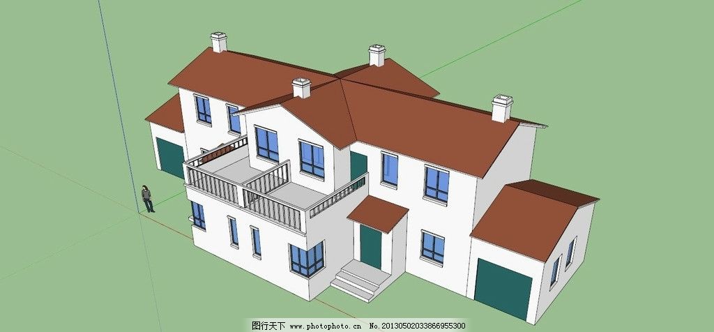 Sketchup别墅图片 其他图片素材 其他 图行天下素材网